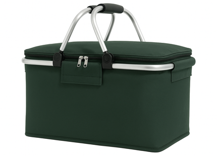 Cesta Cooler Refrigerador Térmico Camping Plegable Gris