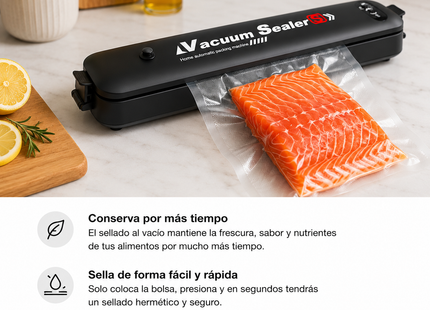 Selladora de Bolsa Vacuum Sealers Negra 90W