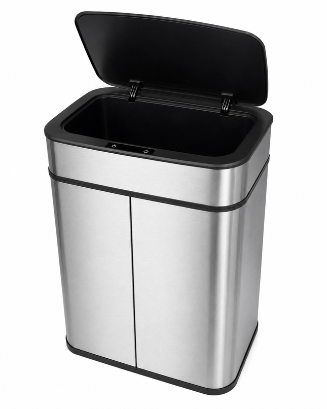Basurero Bote de Basura con Sensor Acero Inoxidable 30 Litros