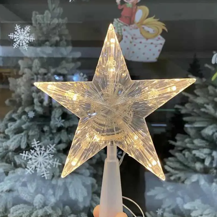 Estrella Para Árbol De Navidad Luminosa Led 19 cm Pilas
