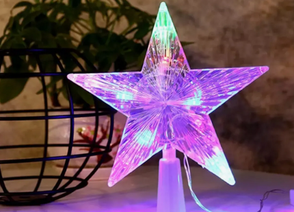 Estrella Para Árbol De Navidad Luminosa Led 15cm Pilas