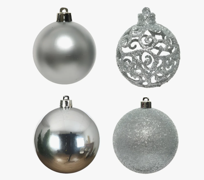 Pack 24 Esferas Navideñas Bambalinas Decoracion Navidad 6 Cm