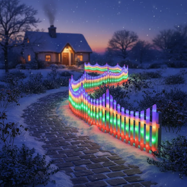 Valla Para Jardín Decoración Navidad Solar 3 Metros