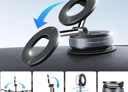 Soporte Para Celular Magnético Con Ventosa Gira 360 Grados