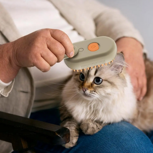 Cepillo Automatico A Vapor Perros Quita Pelos Gatos Mascotas