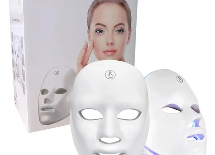 Máscara Facial Led 7 Colores Terapia Lumínica Rejuvenecedora