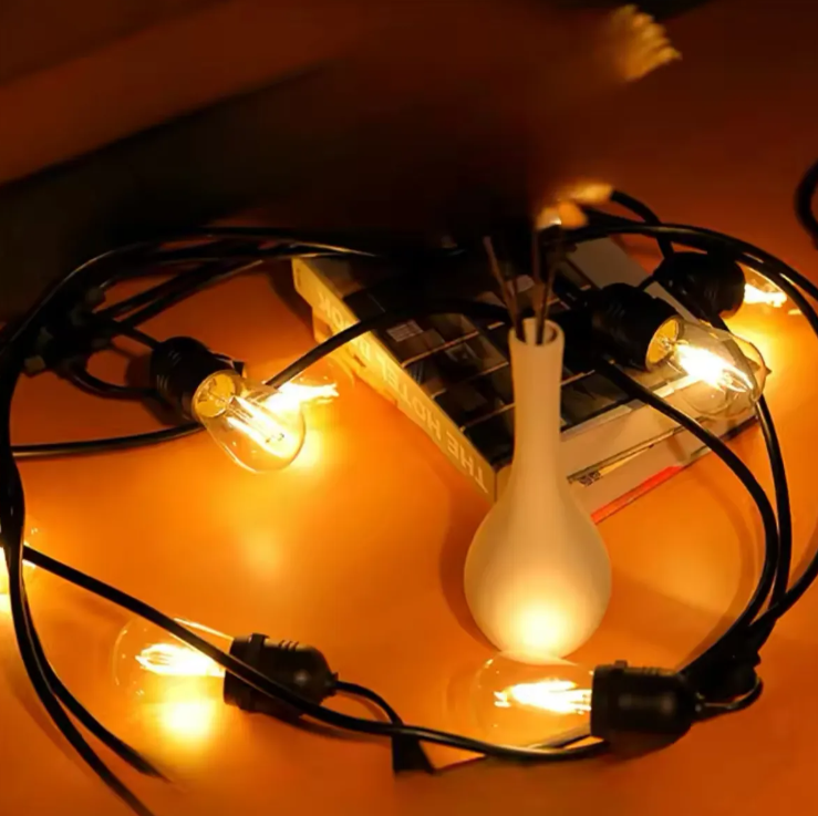 Guirnalda Luces Eléctrica De Terraza Vintage 10 Metros 10 Ampolletas