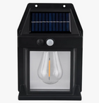 Lámpara De Pared Solar Para Exteriores Led Colonial Estructura Negro