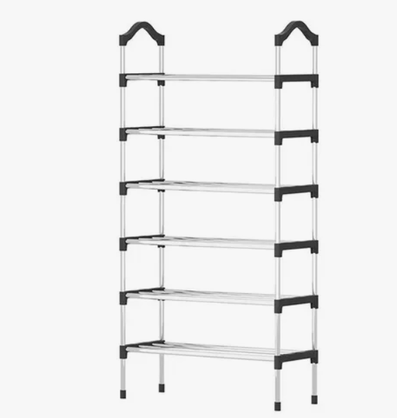Zapatera 6 Niveles Apilable Estante Montable Organizador