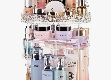 Organizador Acrílico Para Maquillaje Cosmético Giratorio 360