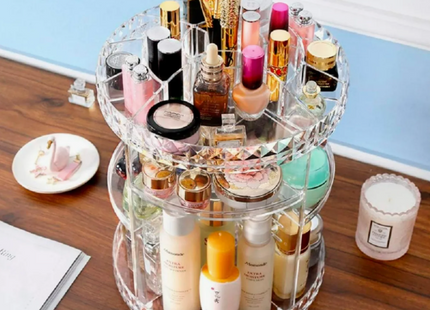Organizador Acrílico Para Maquillaje Cosmético Giratorio 360