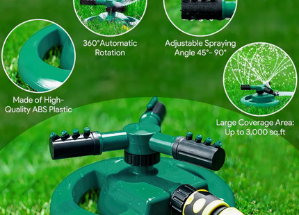 Aspersor De Riego Regador Jardin Automatico Riego Giratorio