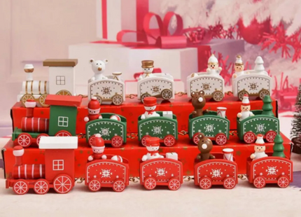 Tren De Madera Decoración Para Navidad Juguete Árbol