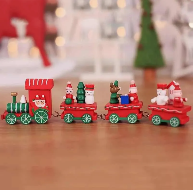 Tren De Madera Decoración Para Navidad Juguete Árbol