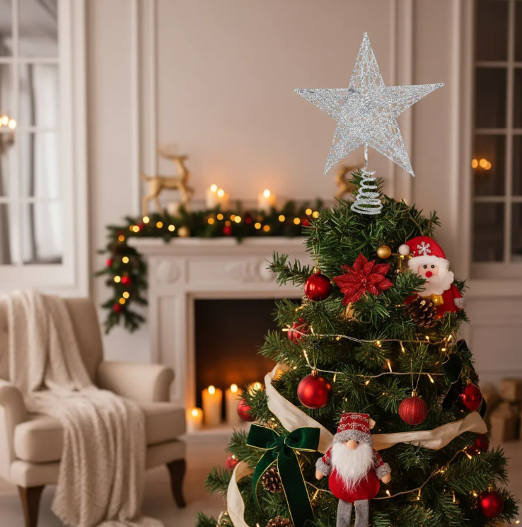 Estrella Para Árbol De Navidad Decoración Navideña