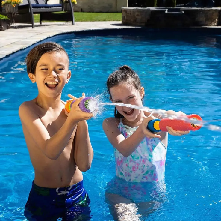 Pack X6 Pistola Lanza Agua Espuma Verano Piscina 30 Cm