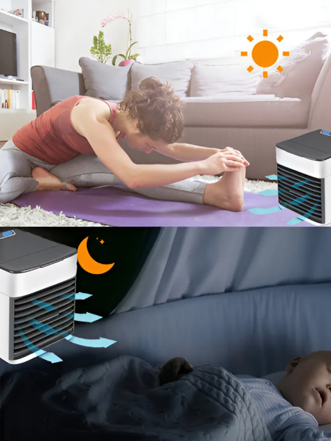 Mini Aire Portátil Recargable USB Climatizador