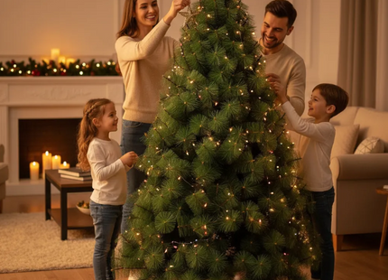 Árbol Navidad Artificial 180cm Soporte Metálico