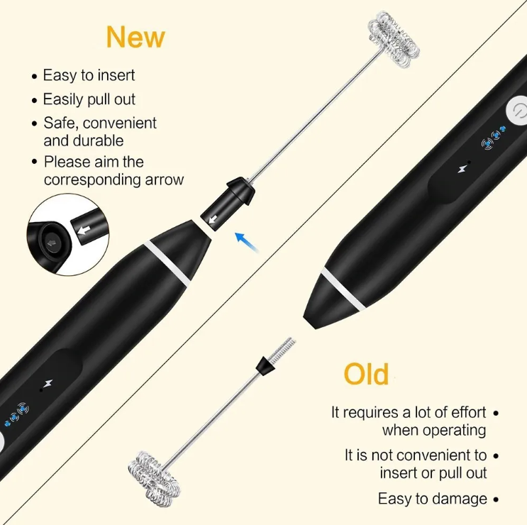 Mini Batidor Revolvedor De Café Y Espuma Leche Recargable
