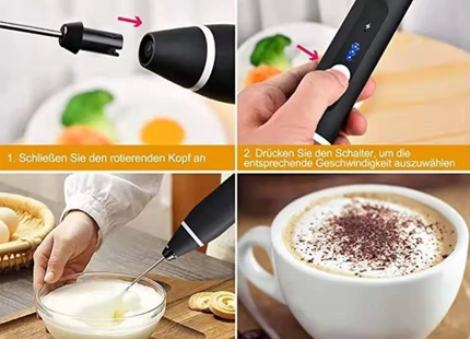 Mini Batidor Revolvedor De Café Y Espuma Leche Recargable