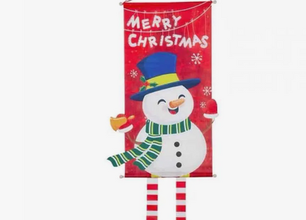 Cartel Pendón Navideño De Tela Colgante Decoración Navidad