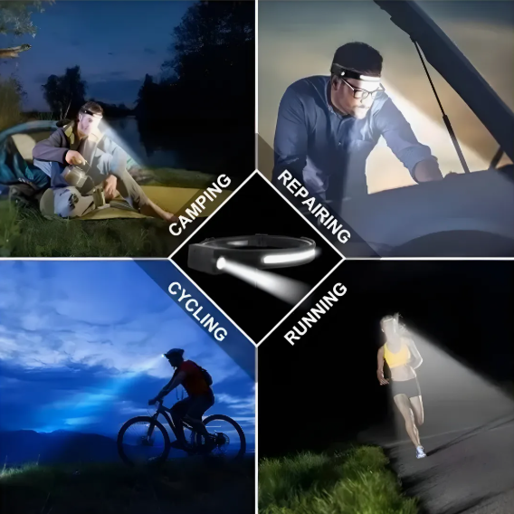 Linterna Led Cintillo Con Sensor Montado En La Cabeza Color De La Luz Blanco