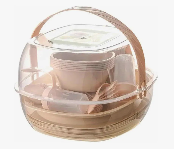 Set De Picnic Canasta Camping Vasos Utensilios 36 Psc