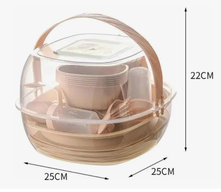 Set De Picnic Canasta Camping Vasos Utensilios 36 Psc