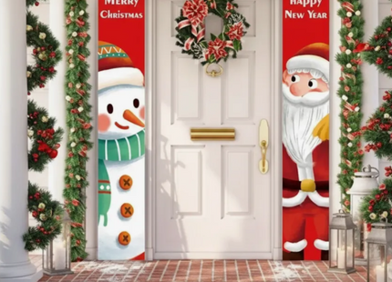 2 Cartel Colgante Navidad Pendón Navideño Decoración