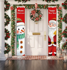 2 Cartel Colgante Navidad Pendón Navideño Decoración