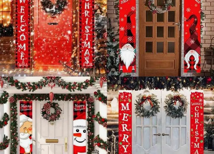 2 Cartel Colgante Navidad Pendón Navideño Decoración