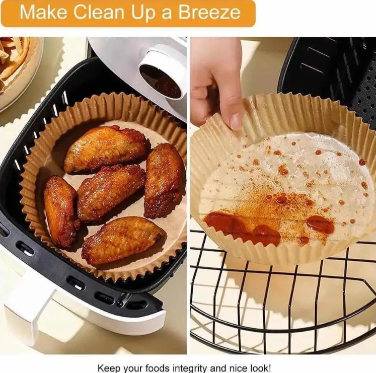 Set X100 Forros Desechables Antiadherente Freidora Air Fryer