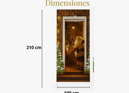 Funda Navidad Para Puerta Decoración Navideña