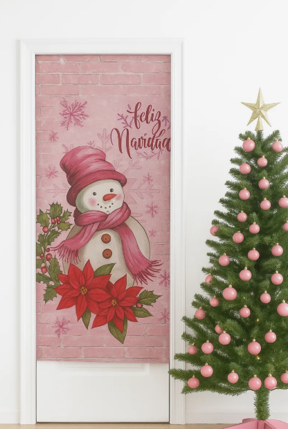 Funda Navidad Para Puerta Decoración Navideña