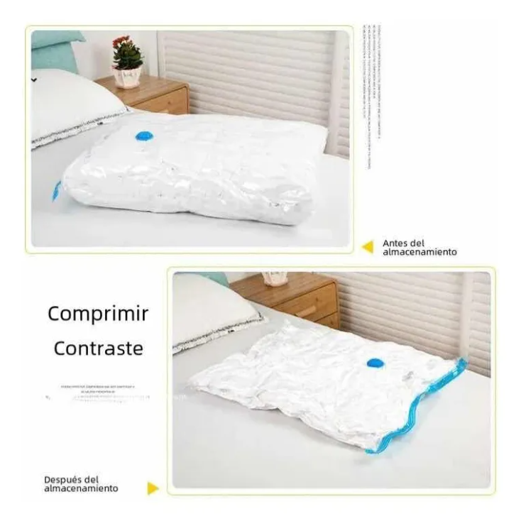 Pack X6 Bolsas De Compresión Almacenar Ropa Al Vacío 80x60 cm
