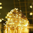 Luces De Hada Solar Guirnalda Led Alambre 30mts Cálidas