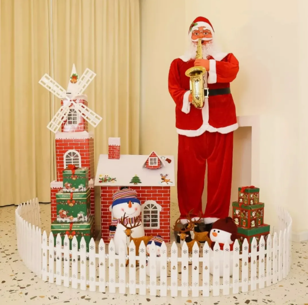 Viejo Pascuero Musical 80 Cm Con Sensor Infrarojo Saxofón