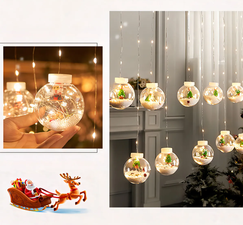 Guirnalda De Luces Esfera 3 Metros Eléctrica Navidad