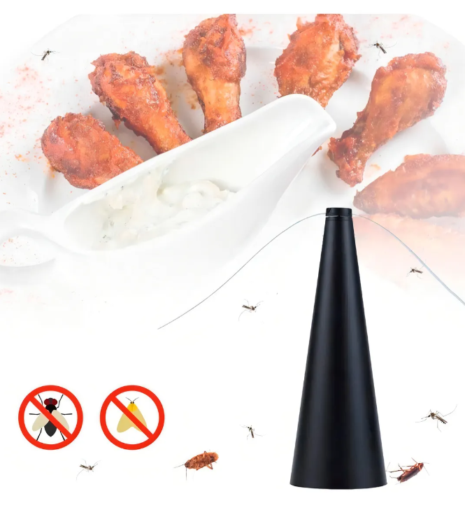 Abanico Ventilador Repelente De Moscas Portatil - Color Negro