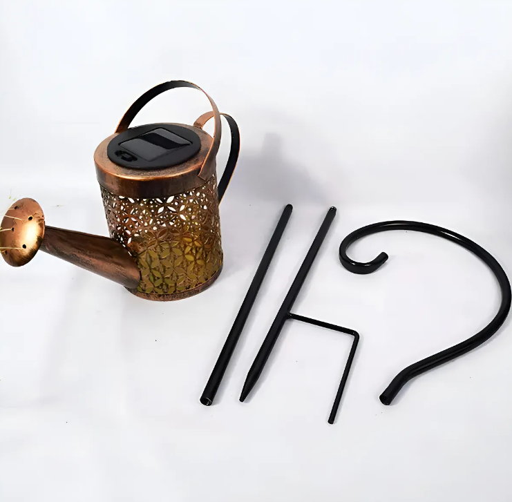 Regadera De Alambre De Cobre Luz De Jardín Solar Exterior