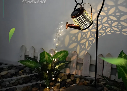 Regadera De Alambre De Cobre Luz De Jardín Solar Exterior