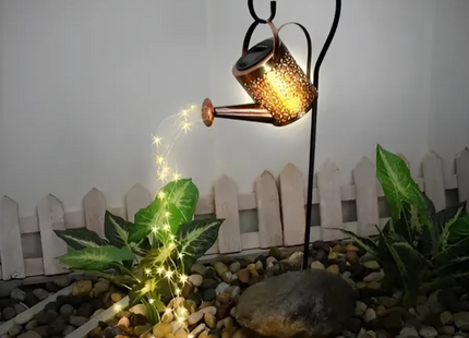 Regadera De Alambre De Cobre Luz De Jardín Solar Exterior