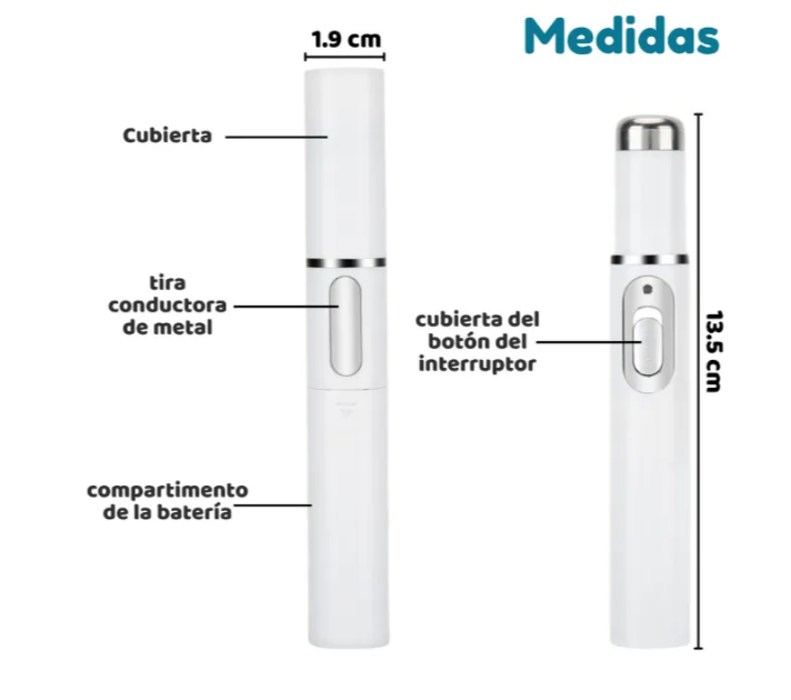 Pluma Laser Luz Azul Cuidado Facial Anti Acné Y Cicatrices