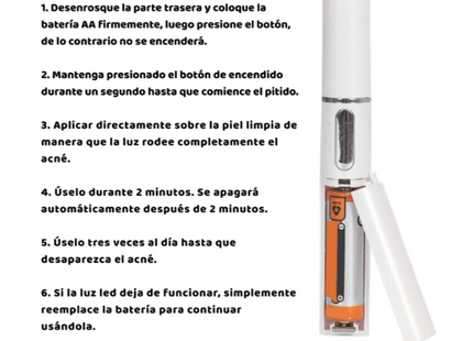 Pluma Laser Luz Azul Cuidado Facial Anti Acné Y Cicatrices