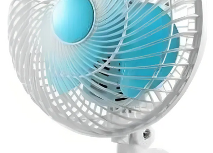 Ventilador Clip Sobremesa Escritorio Ventiladores Silencioso 22 Cm Blanco Azul Plástico 3
