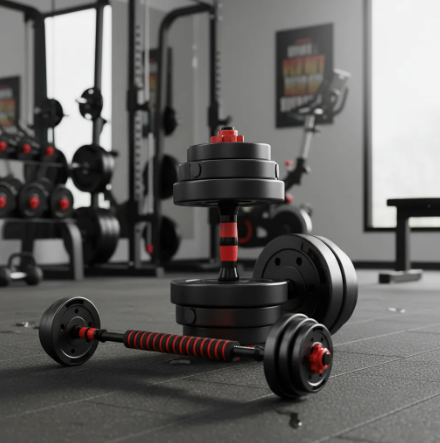 Set Mancuernas 20 Kg Barra Armable Ajustable