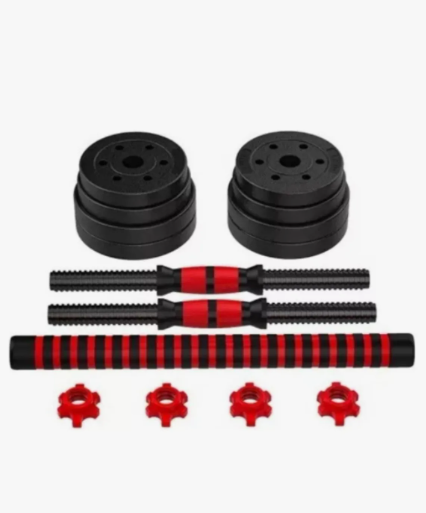 Set Mancuernas 20 Kg Barra Armable Ajustable