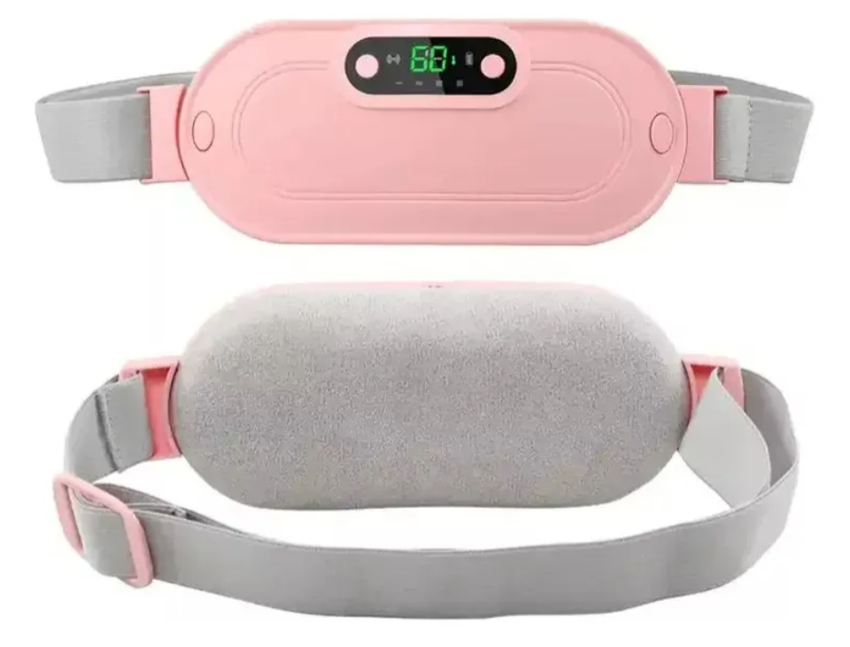 Cinturón Para Cólicos Menstruales Con Calor Y Masaje Rosa