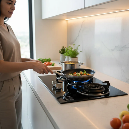 Cocina Encimera A Gas Tope Vidrio 3 Platos Con Chispero