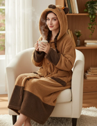 Pijama Bata De Capibara Polar Unisex Tendencia con Bolsillos